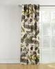 Green in fancy floral design 100% polyester window ready-made curtain online